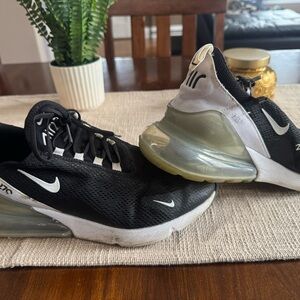 Nike Air Max 270 Black and White with Transparent Sole